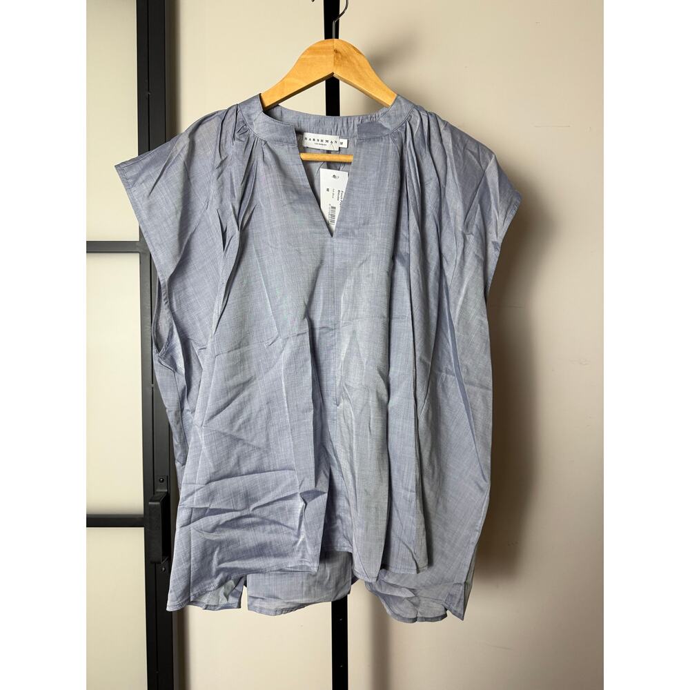 NWT Harshman Finch Short-Sleeve Blouse Size Medium